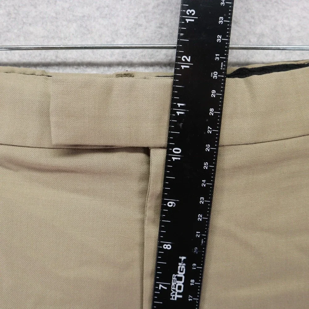 Perry Ellis Portfolio Pants Mens 40x30 Dress Suit Business Formal Flat Front Tan